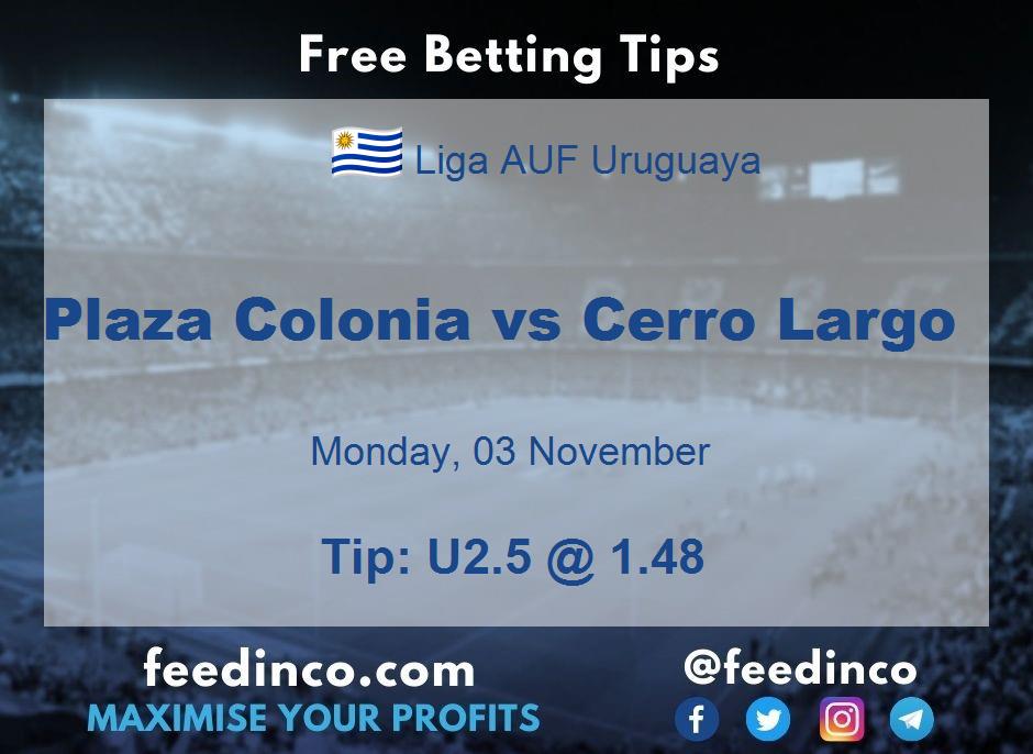 Plaza Colonia vs Cerro Largo Prediction