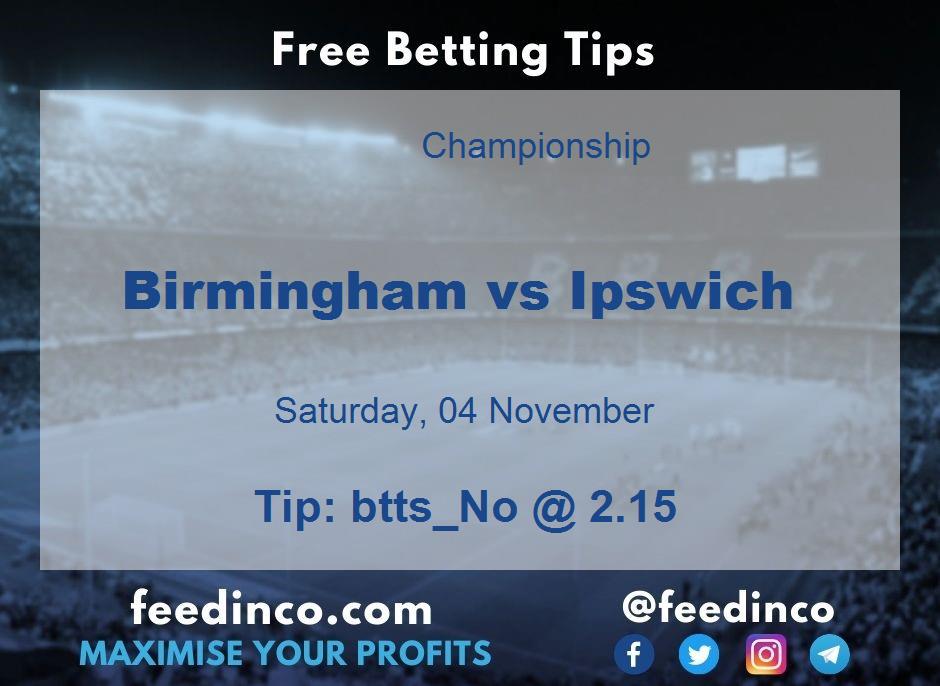 Birmingham vs Ipswich Prediction