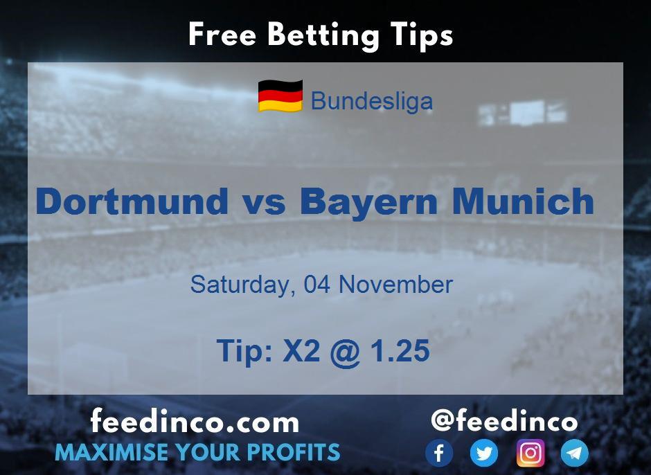 Dortmund vs Bayern Munich Prediction