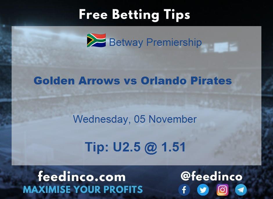 Golden Arrows vs Orlando Pirates Prediction