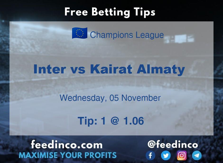 Inter vs Kairat Almaty Prediction Inter vs Kairat Almaty Prediction