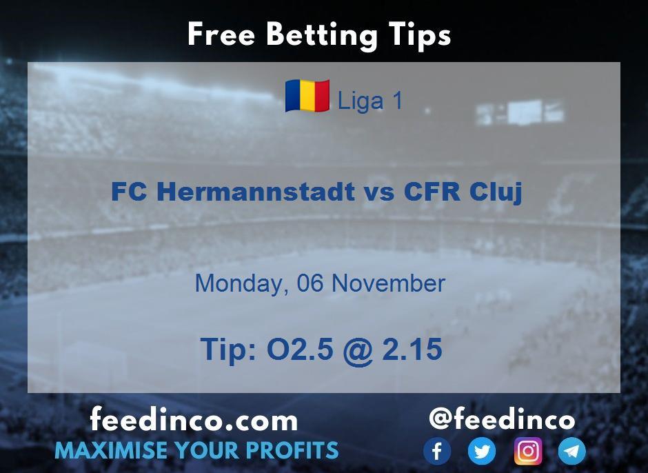 FC Hermannstadt vs CFR Cluj Prediction