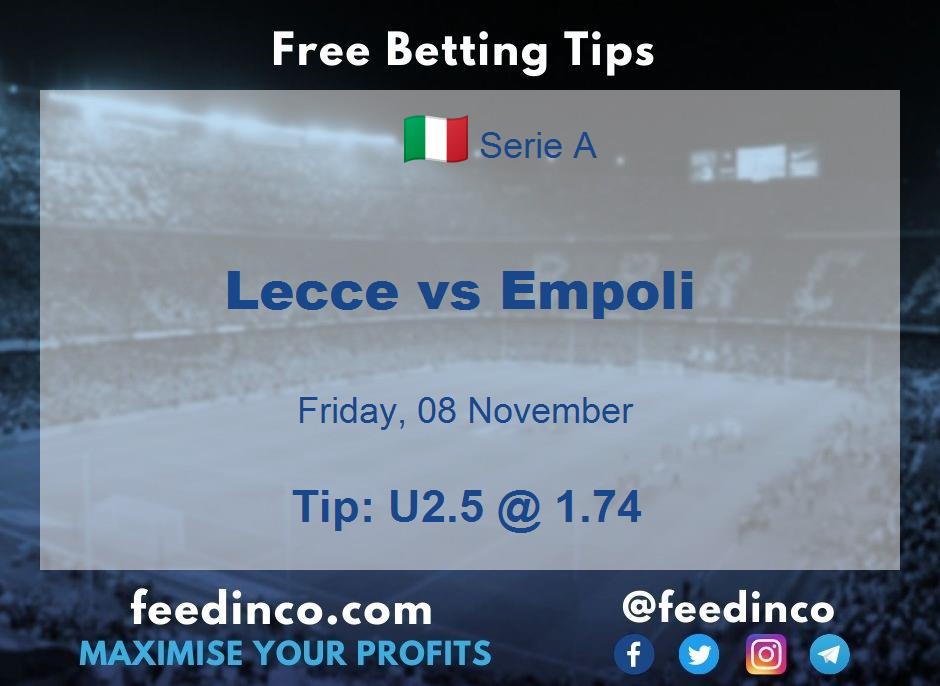 Lecce vs Empoli Prediction