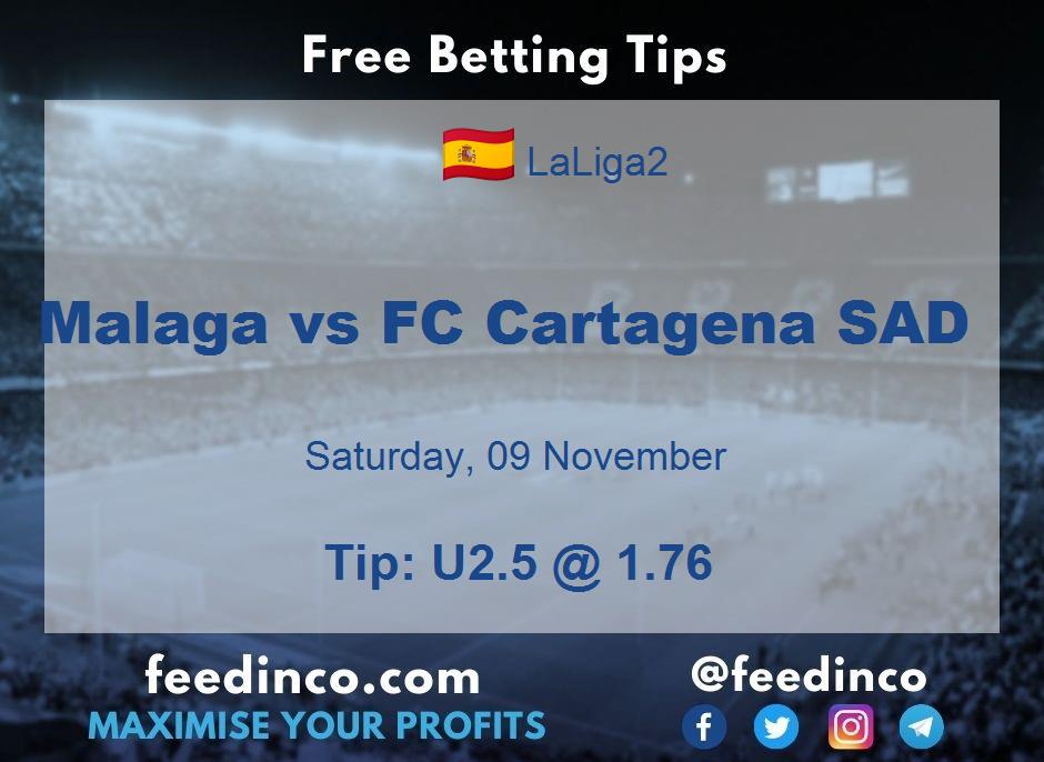 Malaga vs FC Cartagena SAD Prediction