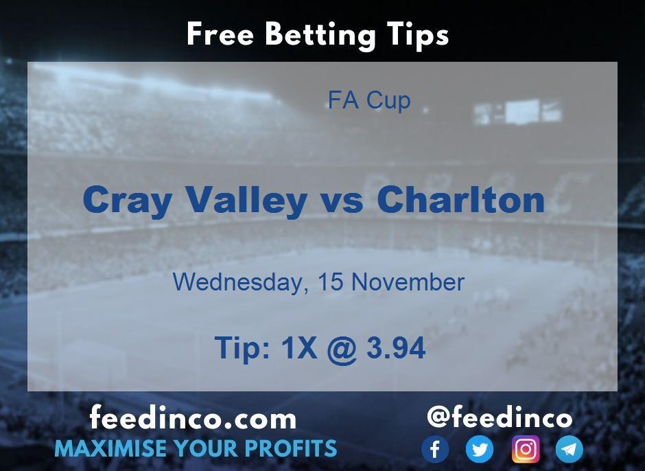 Cray Valley vs Charlton Prediction