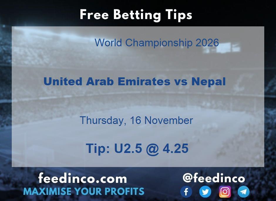 United Arab Emirates vs Nepal Prediction