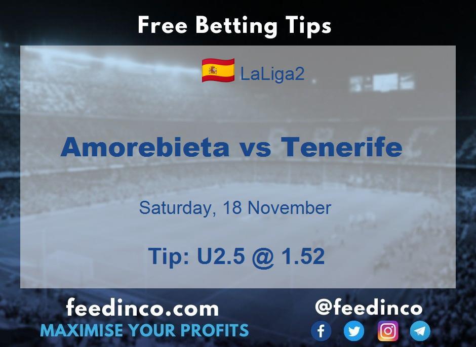 Amorebieta vs Tenerife Prediction