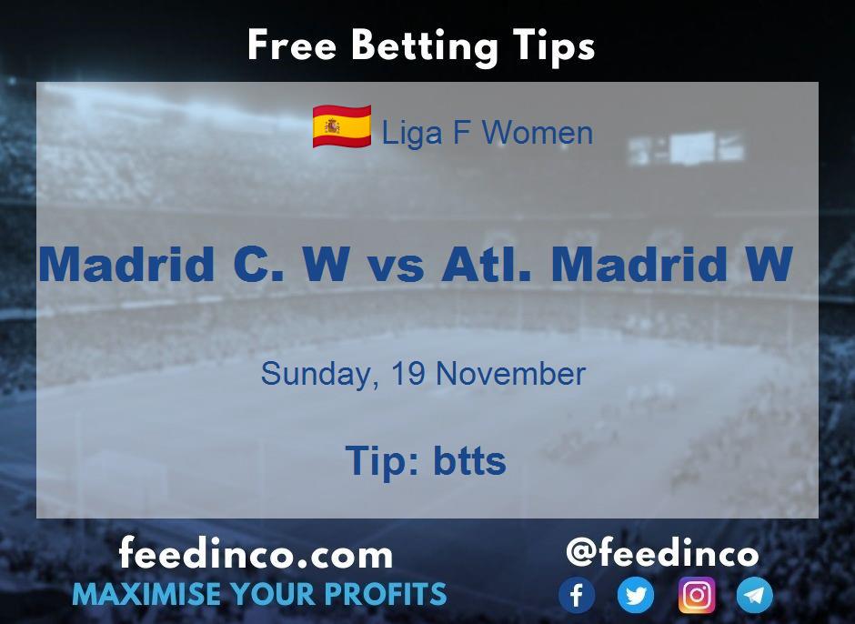 Madrid C. W vs Atl. Madrid W Prediction
