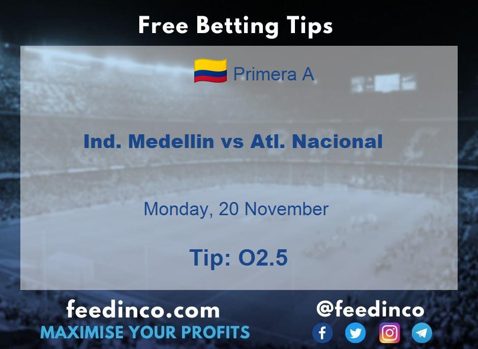 Ind. Medellin vs Atl. Nacional Prediction