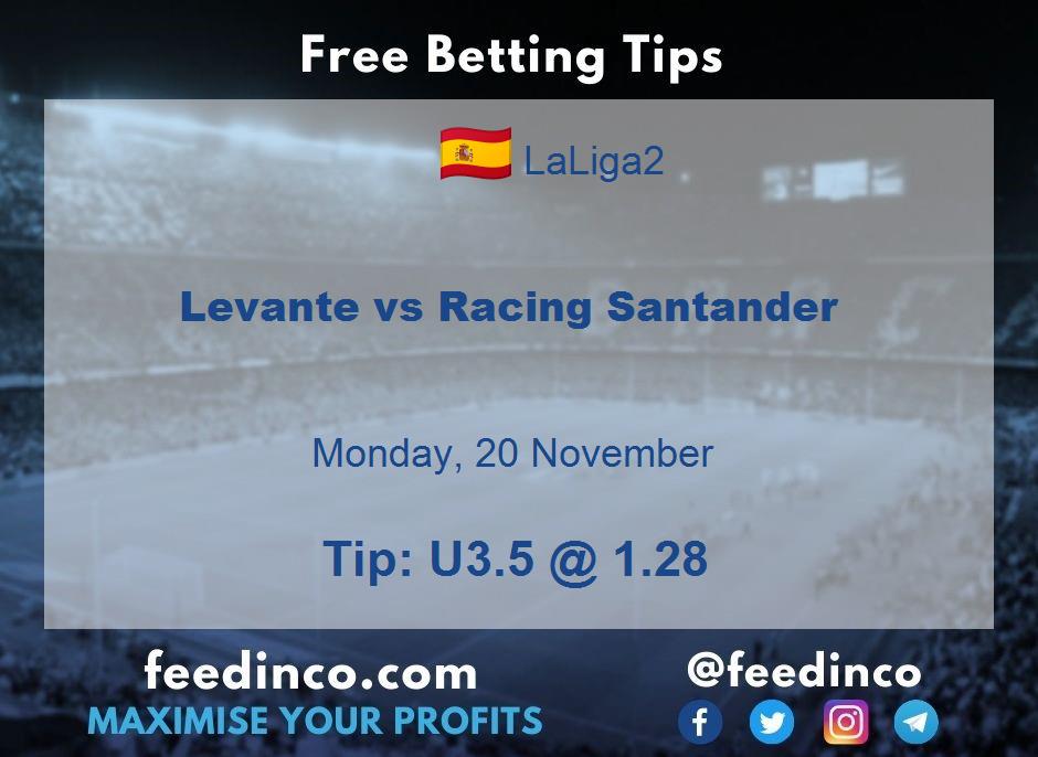 Levante vs Racing Santander Prediction