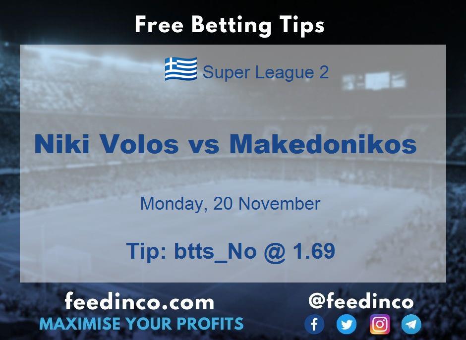 Niki Volos vs Makedonikos Prediction