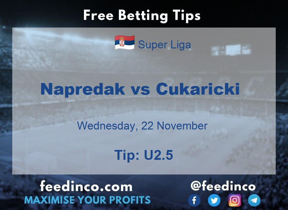Napredak vs Cukaricki Prediction Napredak vs Cukaricki Prediction