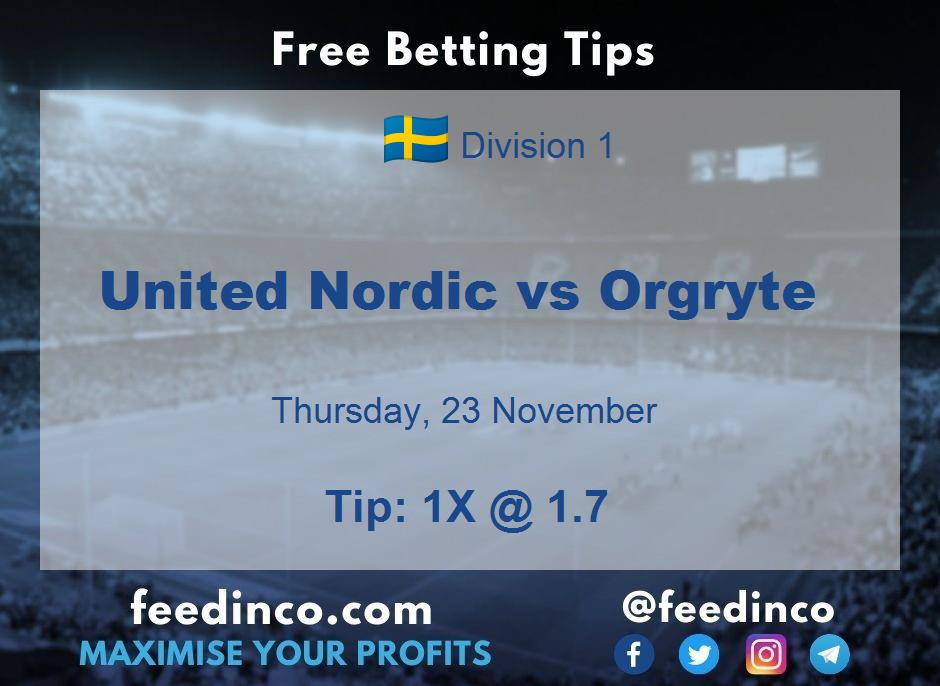 United Nordic vs Orgryte Prediction United Nordic vs Orgryte Prediction