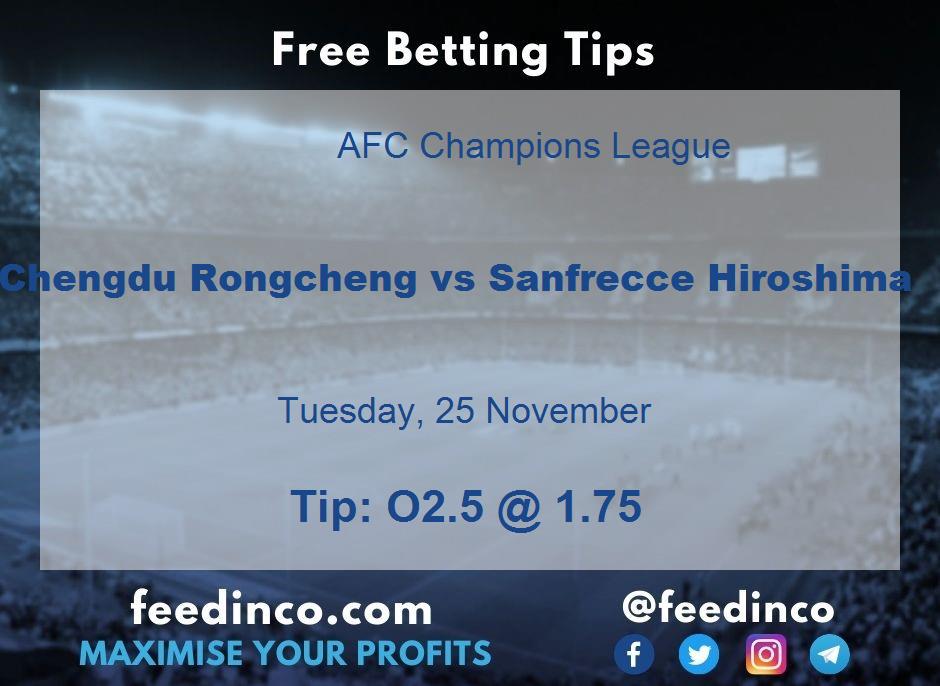 Chengdu Rongcheng vs Sanfrecce Hiroshima Prediction Chengdu Rongcheng vs Sanfrecce Hiroshima Prediction