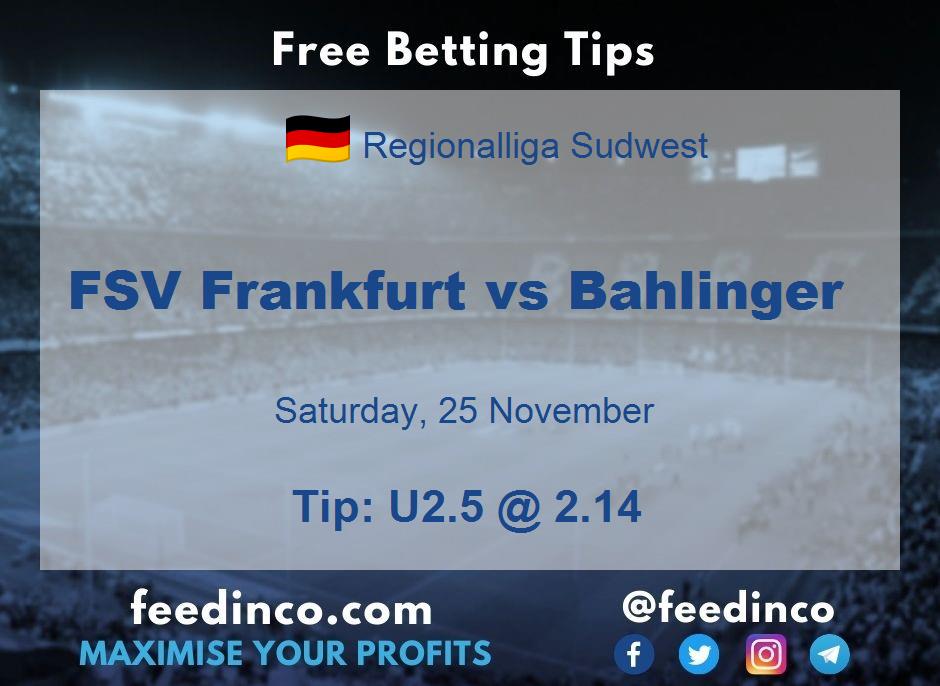 FSV Frankfurt vs Bahlinger Prediction FSV Frankfurt vs Bahlinger Prediction