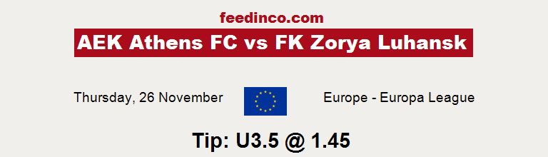 AEK Athens FC v FK Zorya Luhansk Prediction AEK Athens FC v FK Zorya Luhansk Prediction