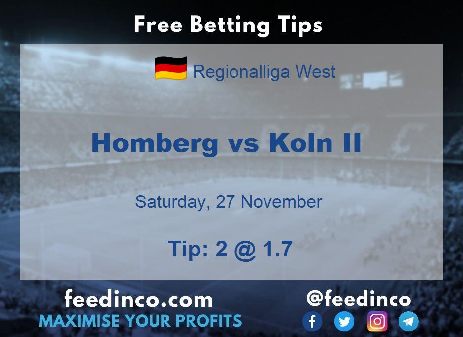 Homberg vs Koln II Prediction Homberg vs Koln II Prediction