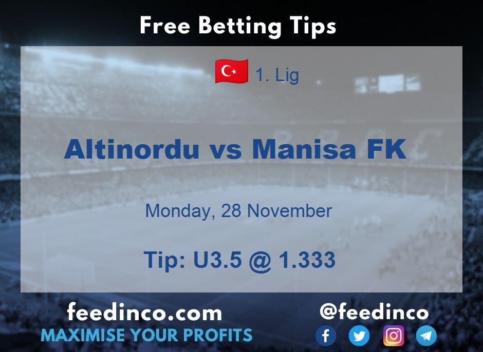 Altinordu vs Manisa FK Prediction