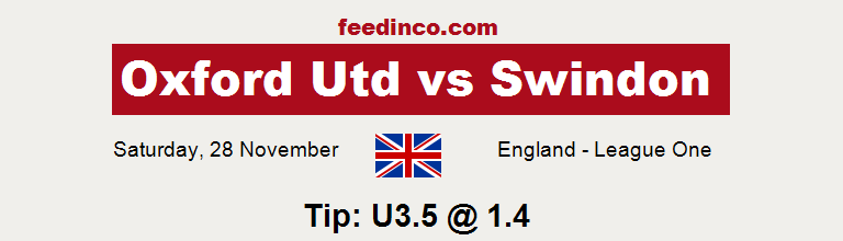 Oxford Utd v Swindon Prediction Oxford Utd v Swindon Prediction