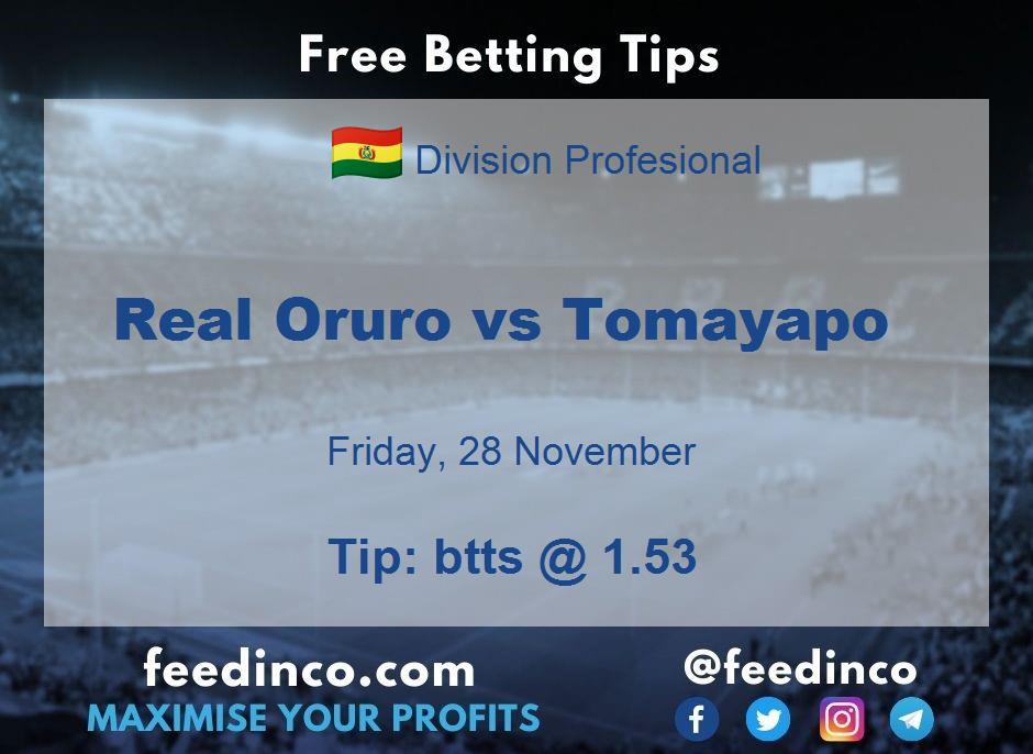 Real Oruro vs Tomayapo Prediction