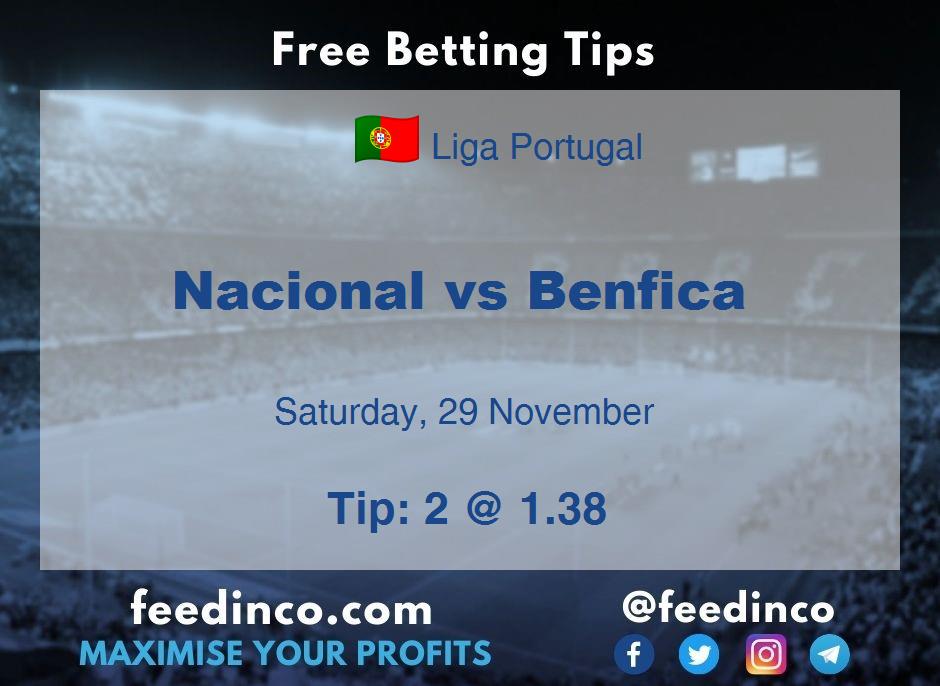 Nacional vs Benfica Prediction