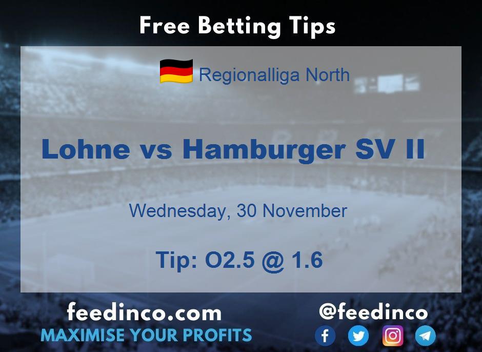 Lohne vs Hamburger SV II Prediction Lohne vs Hamburger SV II Prediction