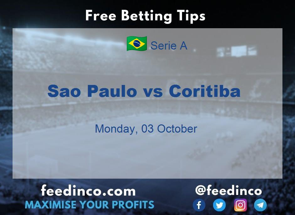 Sao Paulo vs Coritiba Prediction Sao Paulo vs Coritiba Prediction