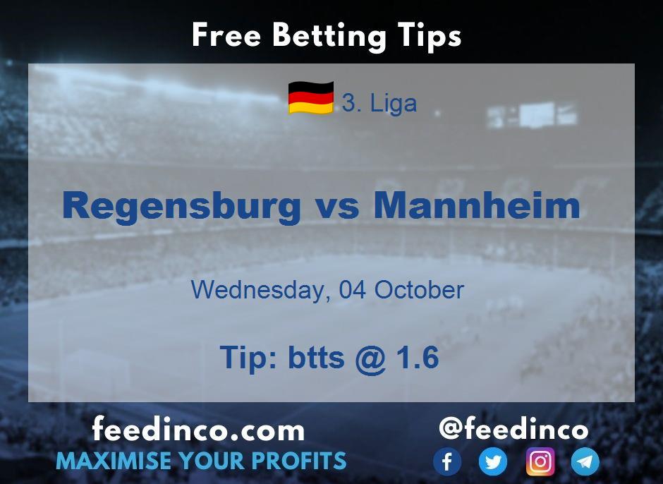 Regensburg vs Mannheim Prediction