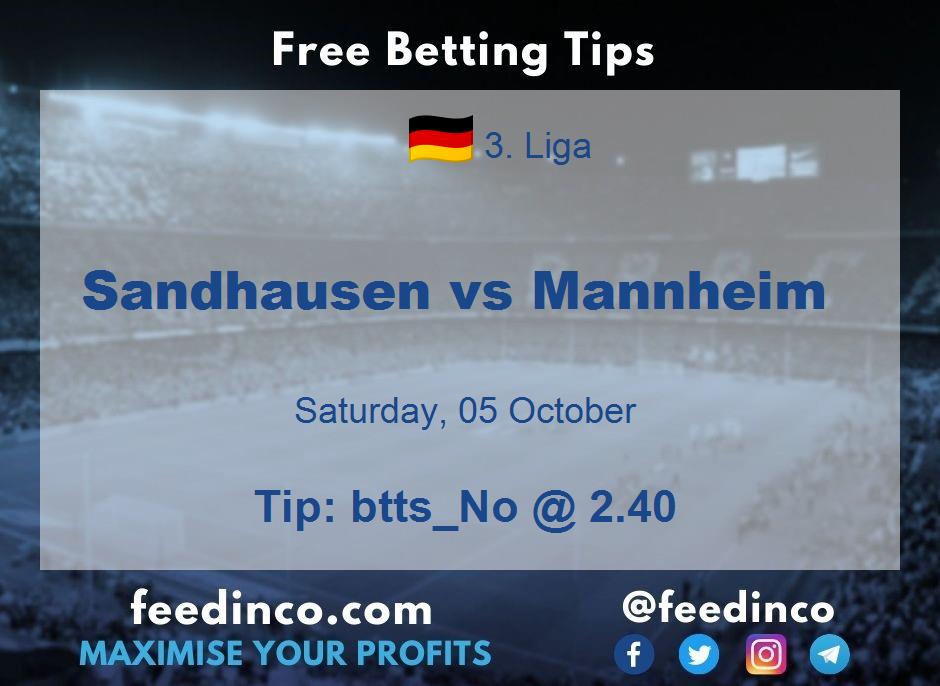 Sandhausen vs Mannheim Prediction