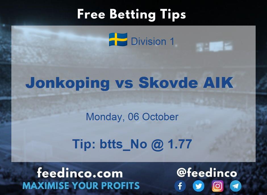 Jonkoping vs Skovde AIK Prediction