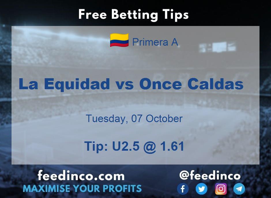 La Equidad vs Once Caldas Prediction