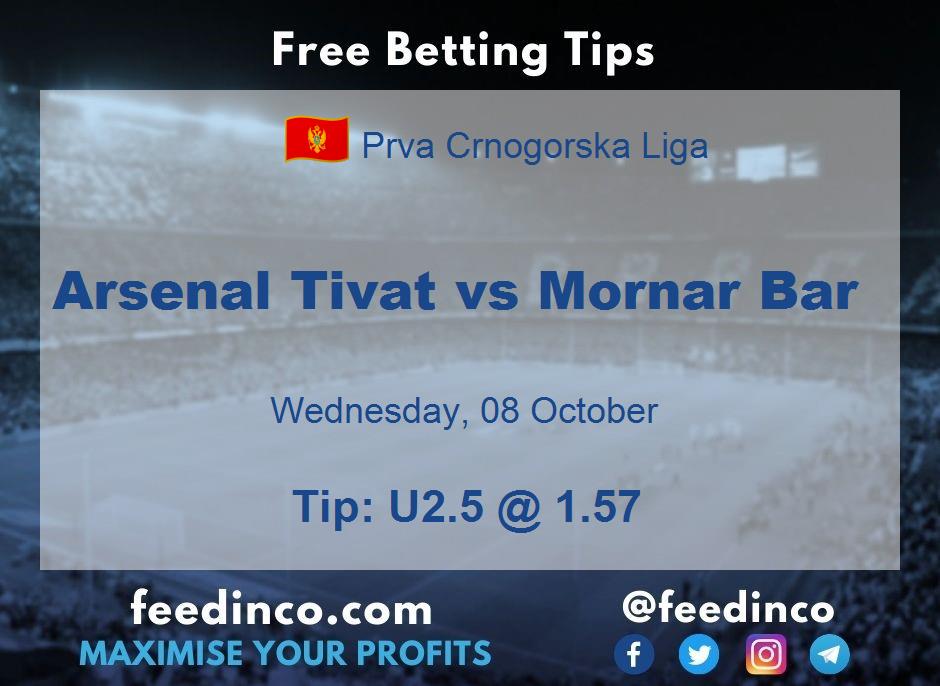 Arsenal Tivat vs Mornar Bar Prediction