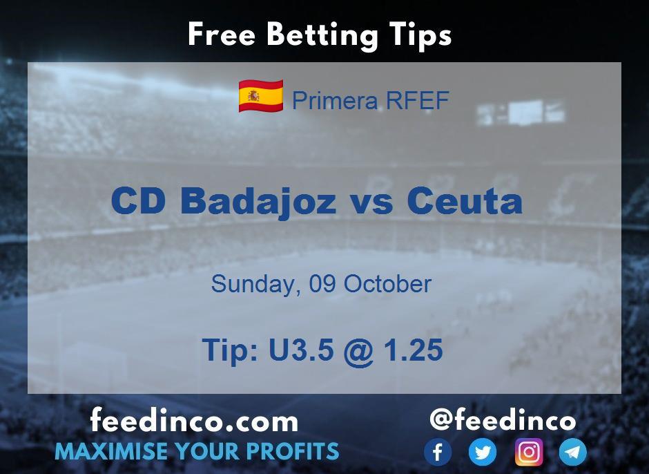 CD Badajoz vs Ceuta Prediction