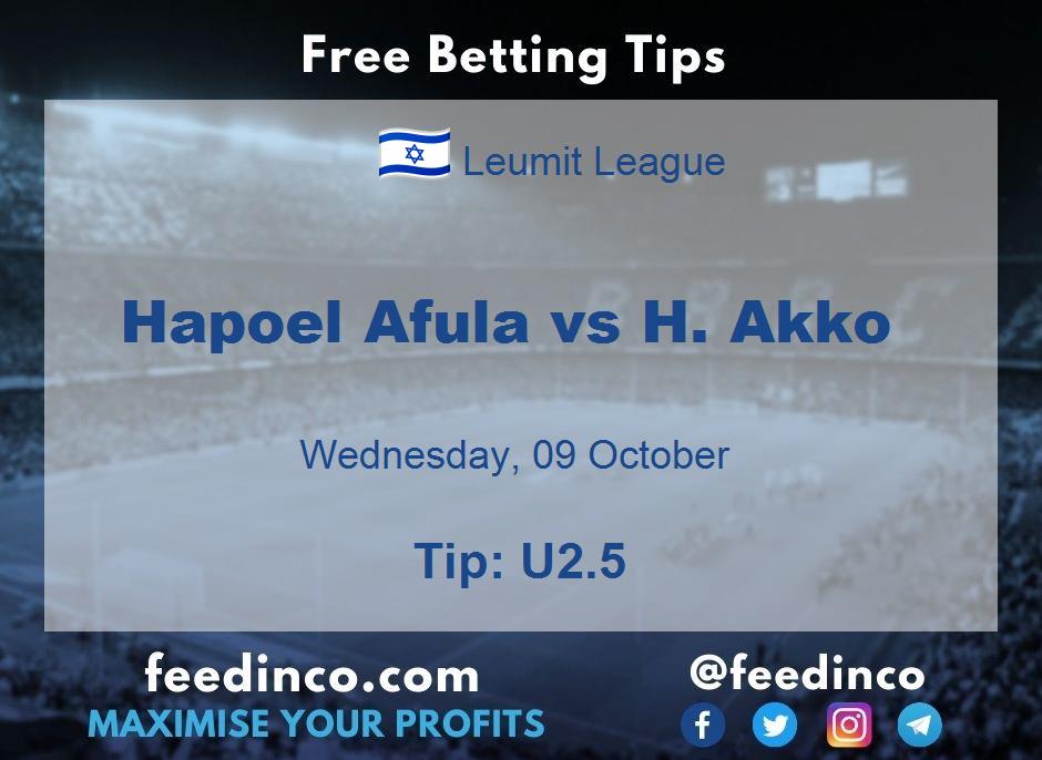 Hapoel Afula vs H. Akko Prediction