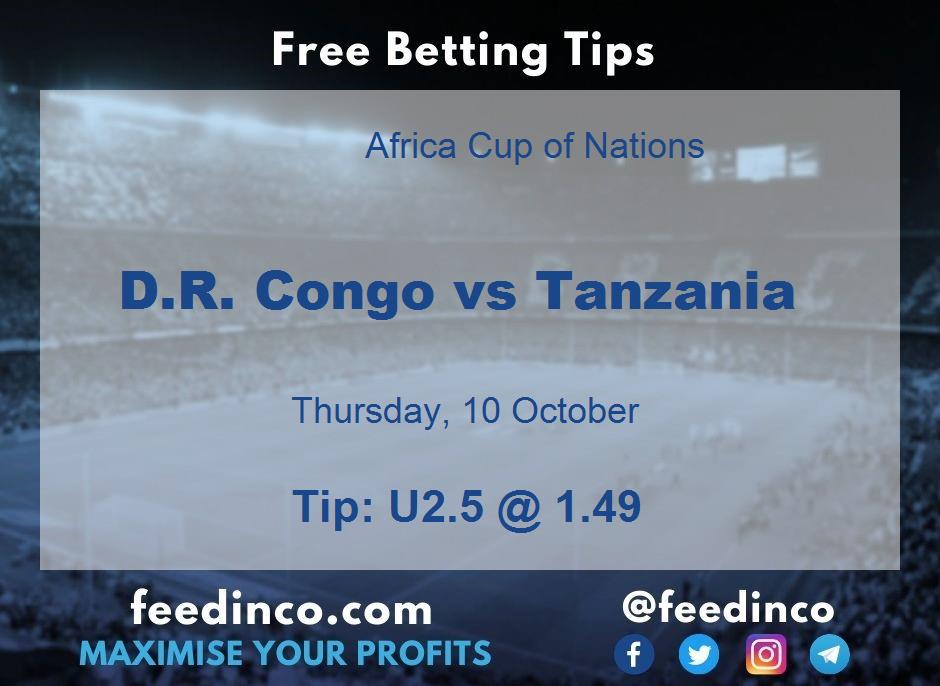 D.R. Congo vs Tanzania Prediction