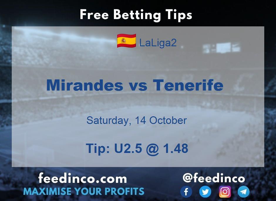 Mirandes vs Tenerife Prediction