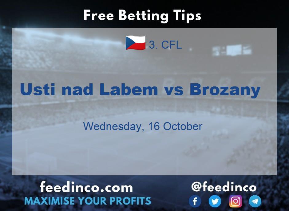 Usti nad Labem vs Brozany Prediction