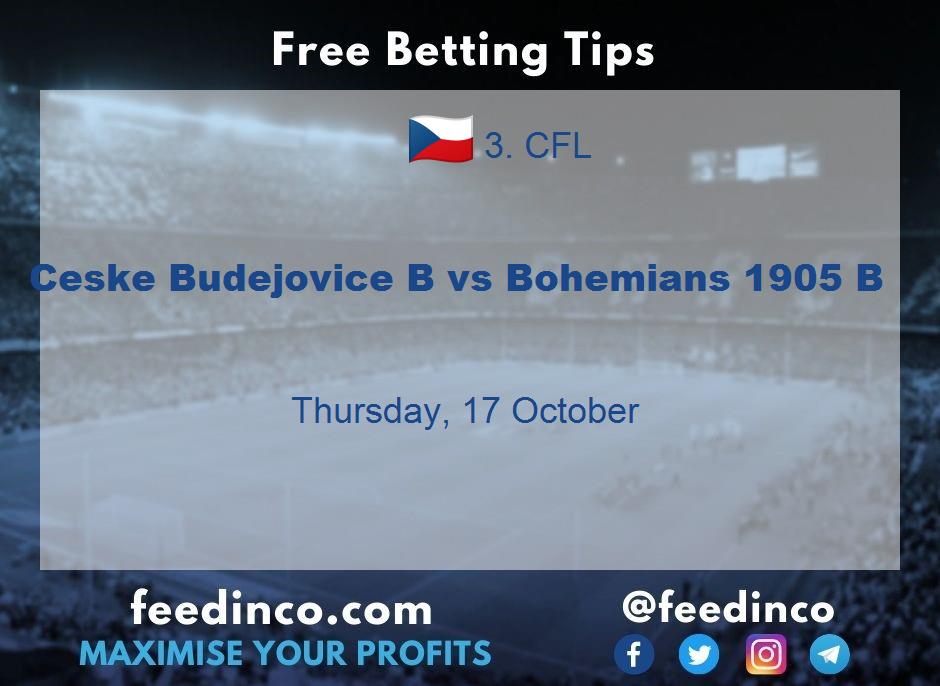 Ceske Budejovice B vs Bohemians 1905 B Prediction