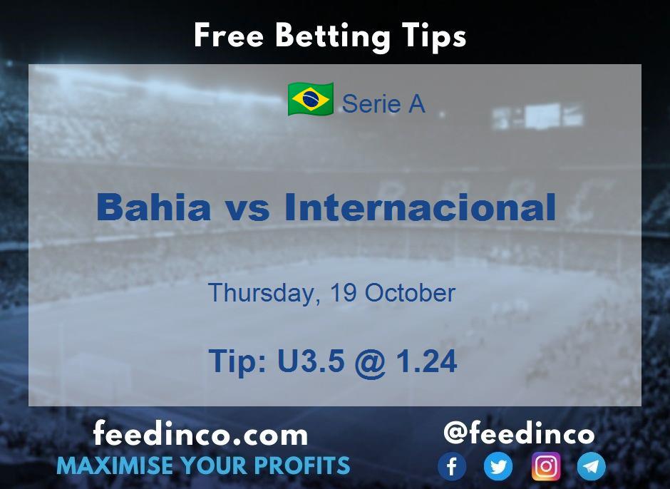 Bahia vs Internacional Prediction