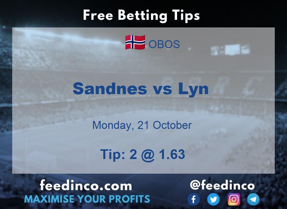 Sandnes vs Lyn Prediction