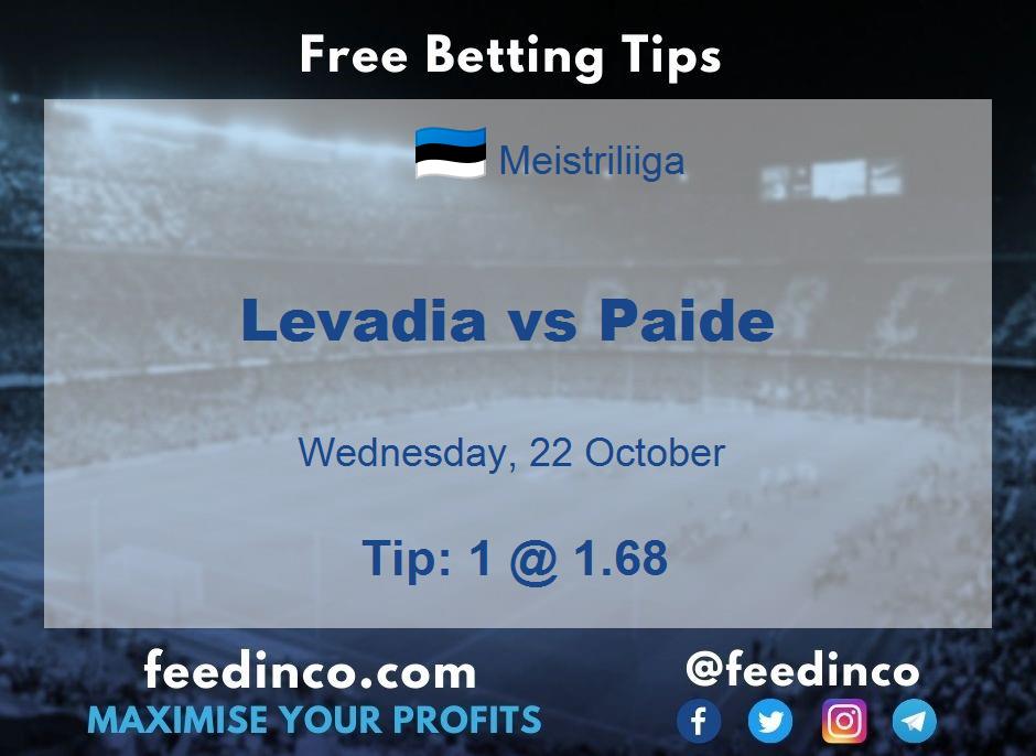 Levadia vs Paide Prediction Levadia vs Paide Prediction