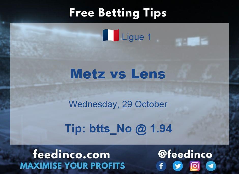 Metz vs Lens Prediction Metz vs Lens Prediction