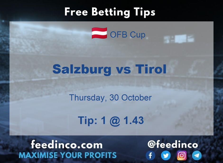 Salzburg vs Tirol Prediction Salzburg vs Tirol Prediction