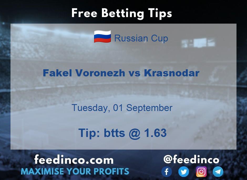 Fakel Voronezh vs Krasnodar Prediction