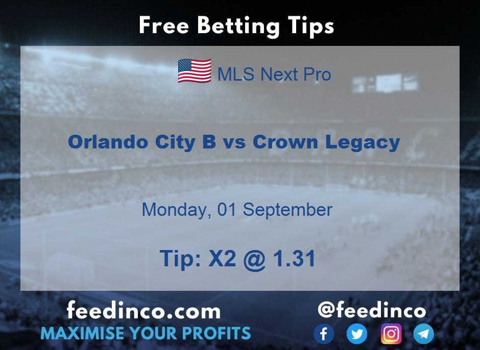 Orlando City B vs Crown Legacy Prediction