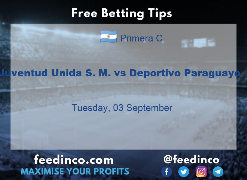 Juventud Unida S. M. vs Deportivo Paraguayo Prediction