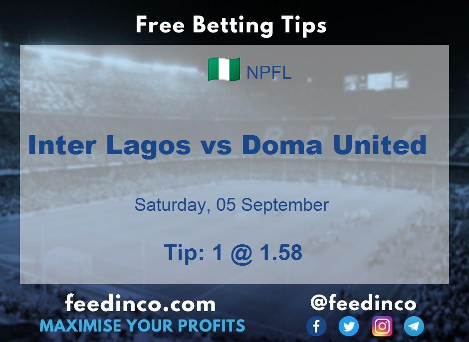 Inter Lagos vs Doma United Prediction Inter Lagos vs Doma United Prediction