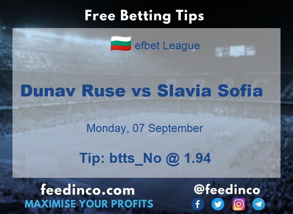 Dunav Ruse vs Slavia Sofia Prediction Dunav Ruse vs Slavia Sofia Prediction