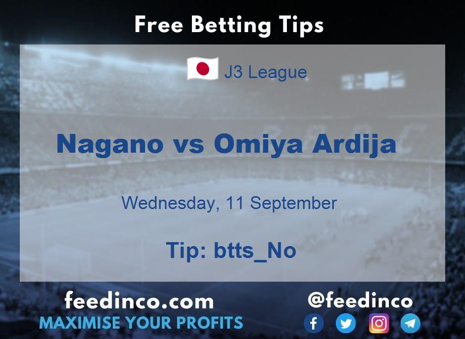 Nagano vs Omiya Ardija Prediction