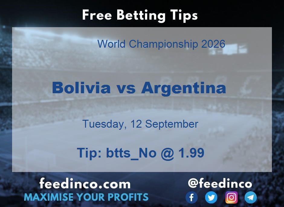 Bolivia vs Argentina Prediction